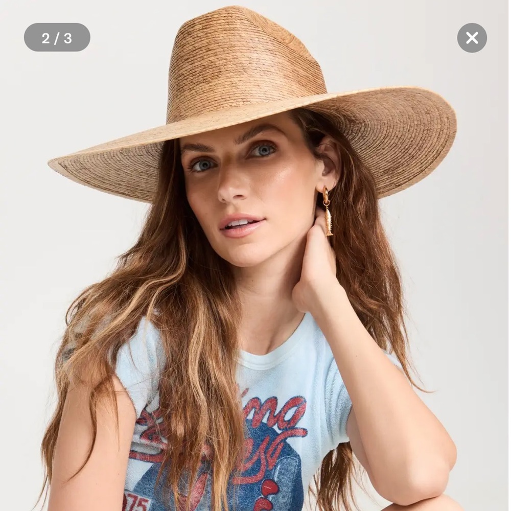 Lack of colour western wide Palma hat